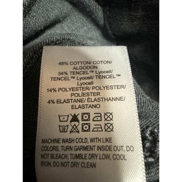 Lucky Brand Women's Black High Waist Frayed Bootcut Flared Denim Jeans Pants 10 - Picture 5 of 5